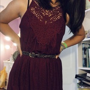 women's raspberry midi tent dress